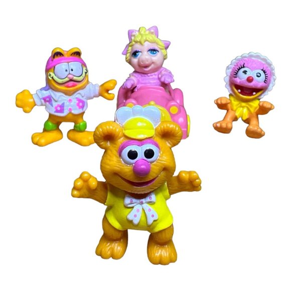 Vintage 1986 McDonald's Muppet Babies Garfield Action Figures Set of 4 - Picture 3 of 6